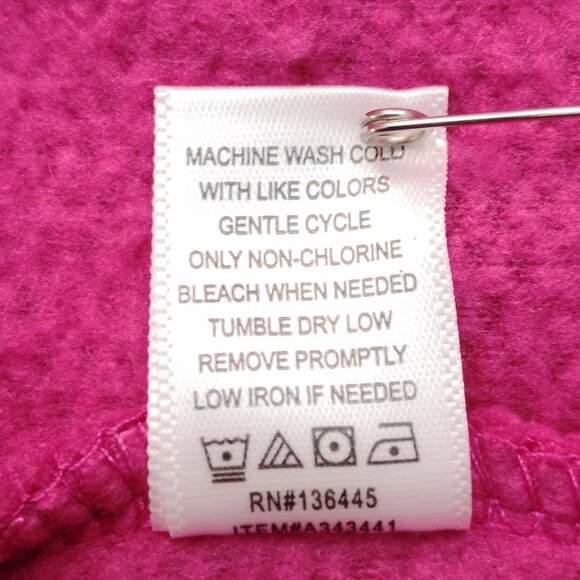 The Original Muk Luks Ladies Size Large Hot Pink Faux Sherpa Sweat Shirt - Picture 7 of 10